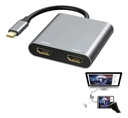 Imagem 2 do anúncio: Adaptador USB-C HDMI Dois Monitores Hi-Prime