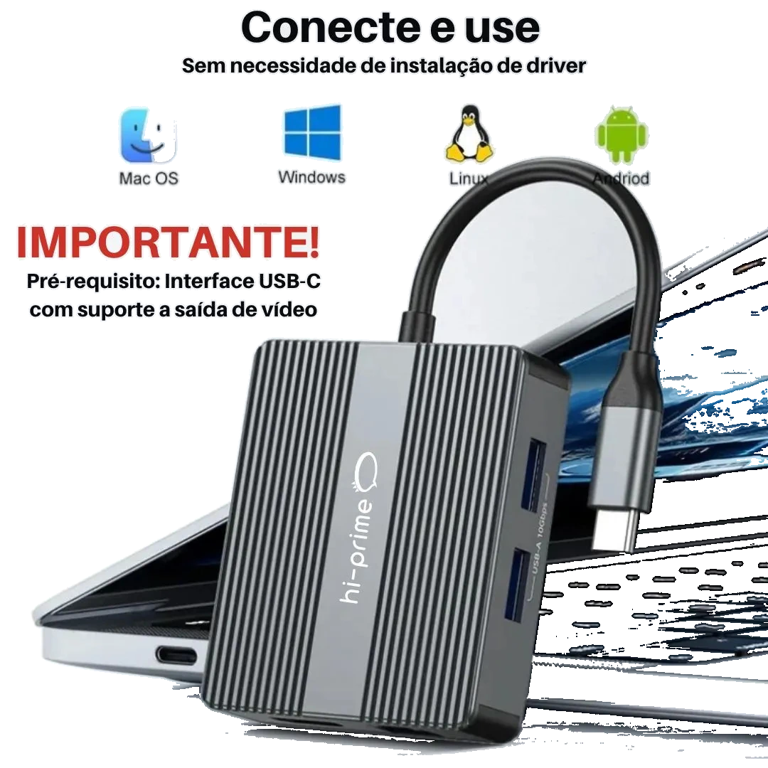 Imagem 1 do anúncio: Dock Station USB-C 7 em 1 HDMI Duplo