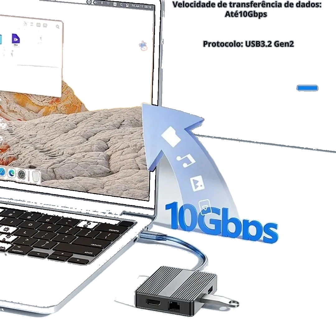 Dock Station USB-C 7 em 1 HDMI Duplo: imagem 6 de 10 do anúncio
