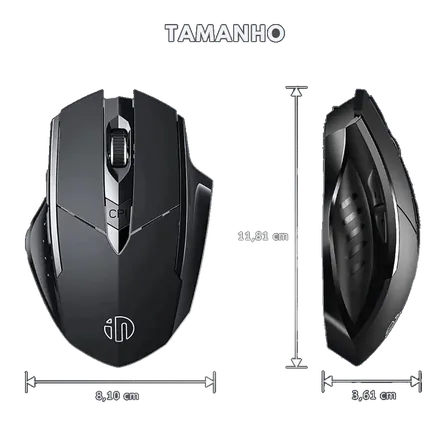 Imagem 4 do anúncio: Mouse Sem Fio Inphic 2.4 GHz Recarregável