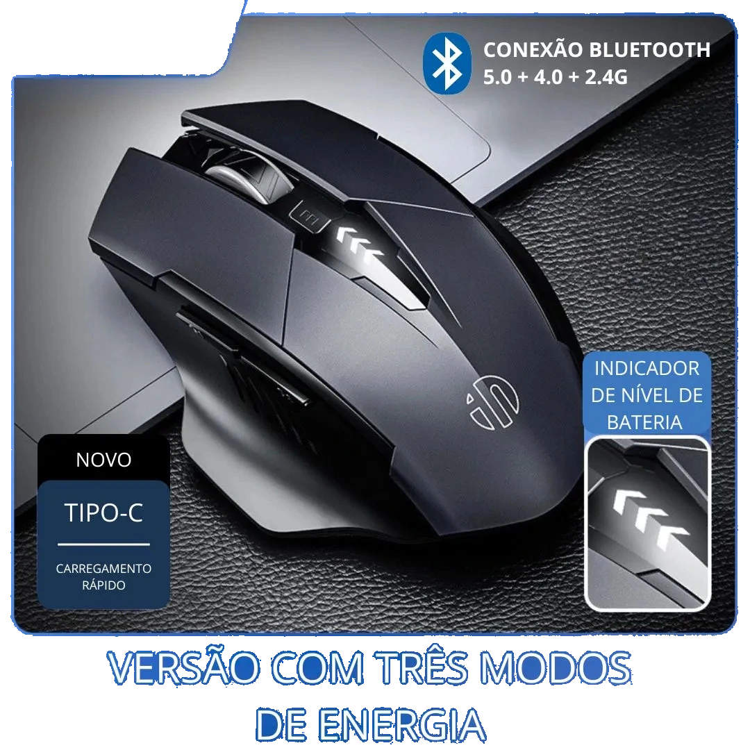 Mouse Inphic Bluetooth 5.1 Sem Fio: imagem 9 de 11 do anúncio