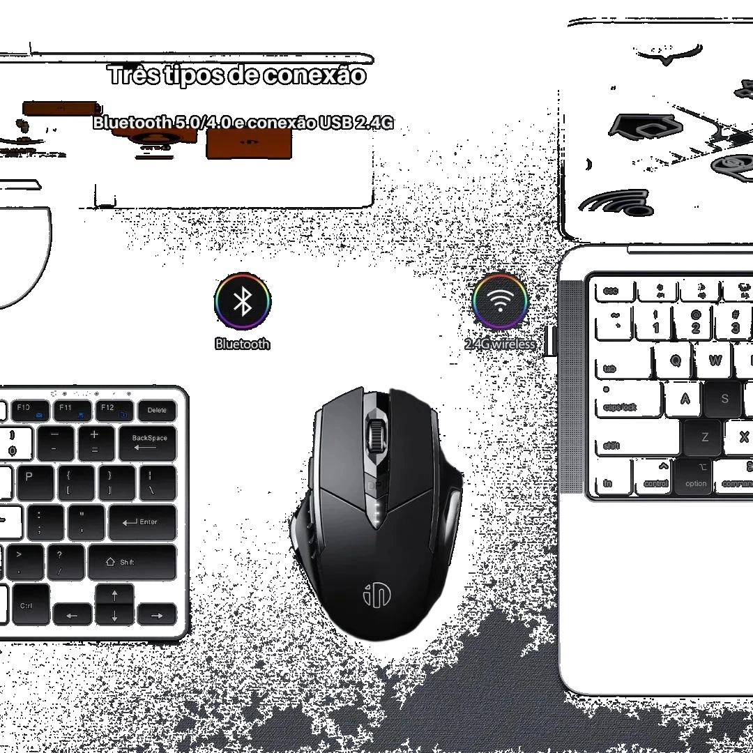 Mouse Inphic Bluetooth 5.1 Sem Fio: imagem 6 de 11 do anúncio