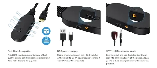 Imagem 4 do anúncio: Splitter Switch HDMI 8K 1x3 Hi-Prime